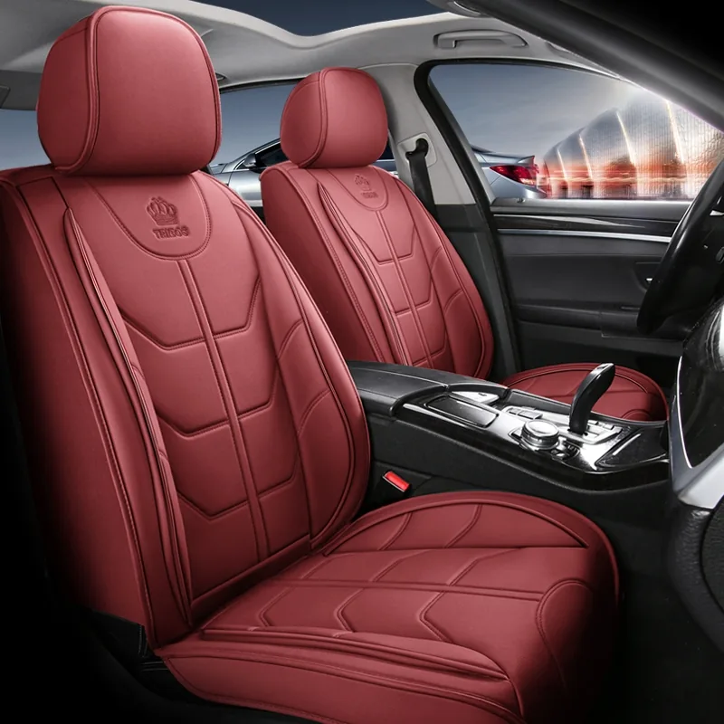 Sporty PU Car Seat Covers with 8-Panel Backrest