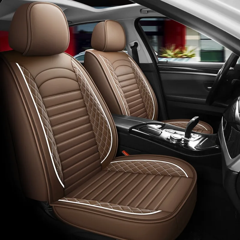 Classic Diamond Quilted Leather-Look Seat Covers