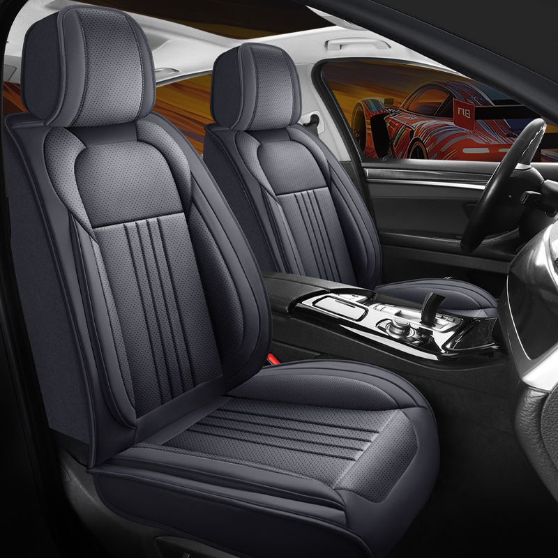 CKJ77 — Fundas completas de aspecto de cuero para asientos de automóvil