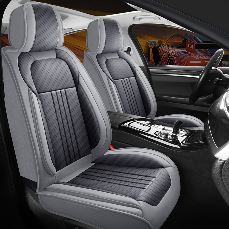 CKJ77 — Fundas completas de aspecto de cuero para asientos de automóvil