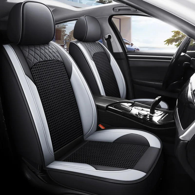 Commercial Grade Leatherette Car Seat Covers - Charcoal Gray Standard