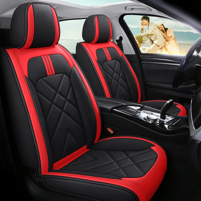 Commercial Grade Car Seat Covers - Durable & Stylish - Crimson Red Standard