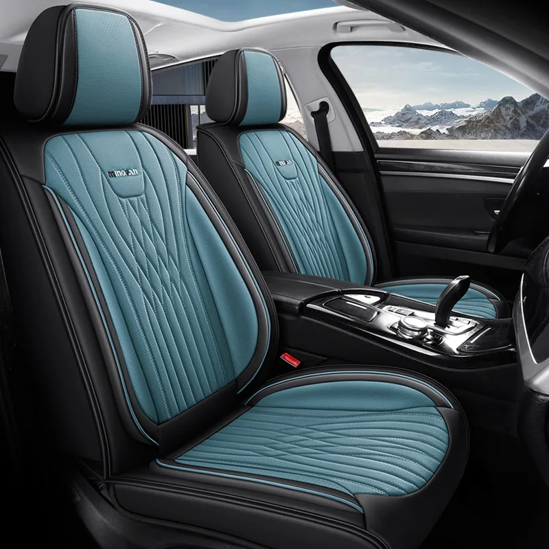 Commercial Grade Leather Car Seat Covers for Luxury Vehicles - Green Standard