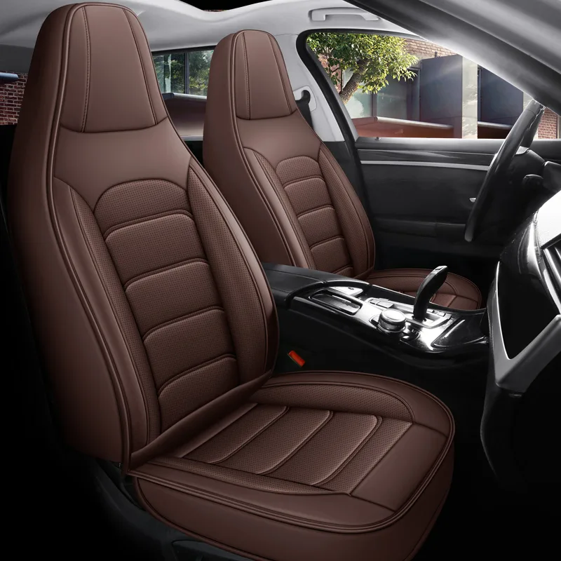 Commercial Leather Car Seat Covers - Premium Quality, Customizable - One Piece Coffee Standard