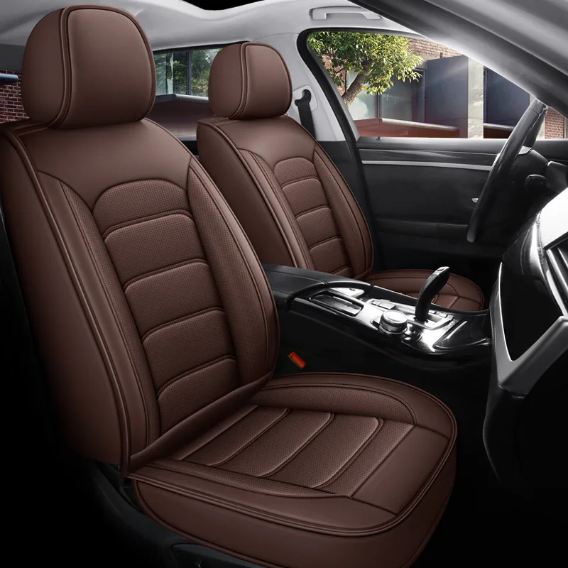 Commercial Leather Car Seat Covers - Premium Quality, Customizable - Split Coffee Standard